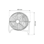 GREEN TECH FE-35 Podni Ventilator 14" 70 W – Bakreni Motor, Krom - Slika 4
